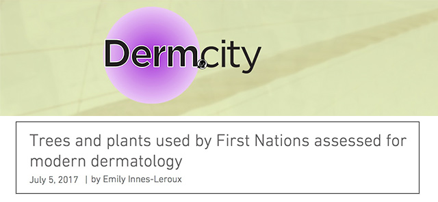 Derm.city header - Plants used by First Nations assessed for dermatology